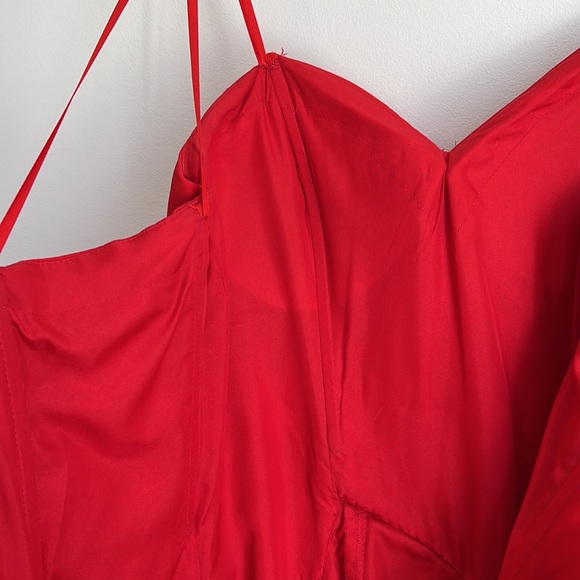 ❤️ Faviana Couture Red Strapless Prom Dress Size 4 - Picture 12 of 17